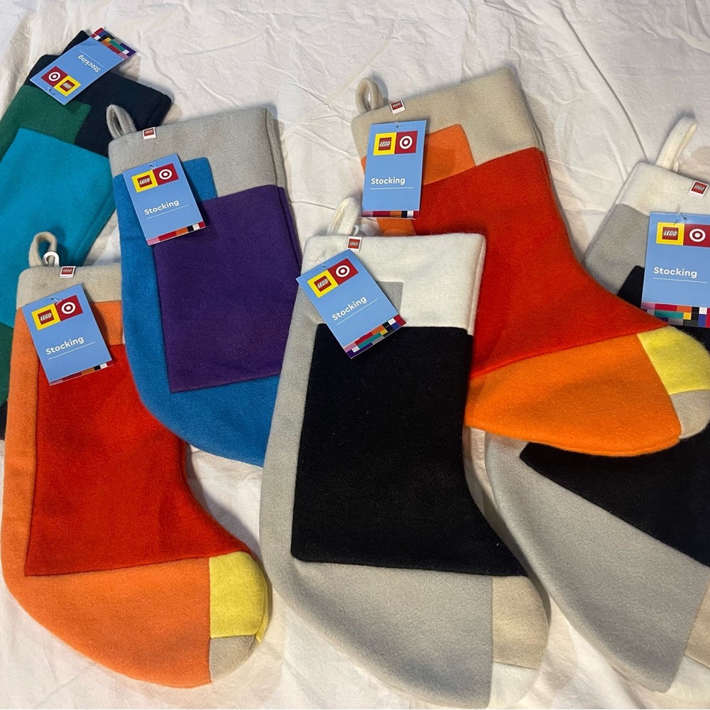 LEGO for Target holiday Christmas stockings brand new with tags (price each)